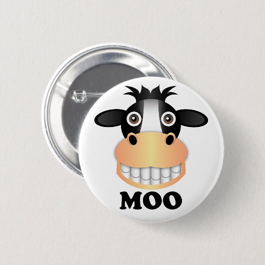 Moo - standaard, 2¼-inch ronde Button (Voorkant /achterkant)