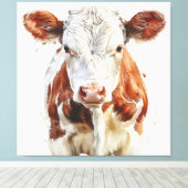 🐄🎨 Moo-sterpiece 🖌️ Canvas Afdruk (Insitu (Houten vloer))