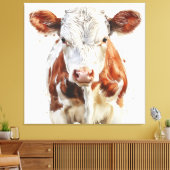 🐄🎨 Moo-sterpiece 🖌️ Canvas Afdruk (Insitu (Woonkamer))