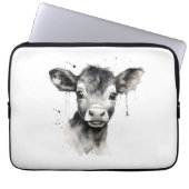 🔌💻 "Moo-Tech" Koe Print Electronics Bag 💻 Laptop Sleeve (Voorkant)