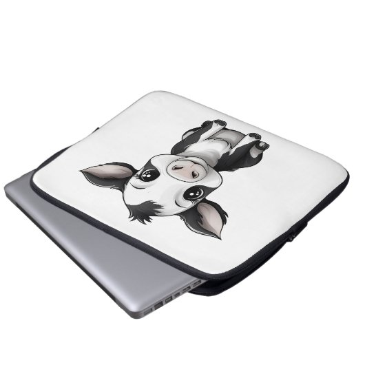 🔌💻 "Moo-Tech" Koe Print Electronics Bag 💻 Laptop Sleeve (Voorkant onderkant)