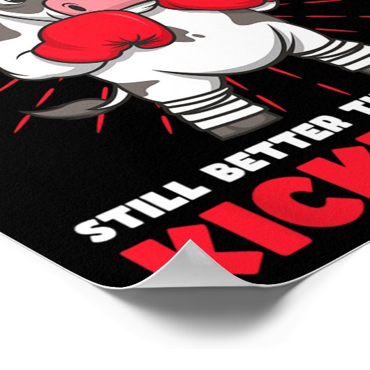 Moo Thai Better Than Kickboxing Design Poster (Hoek)