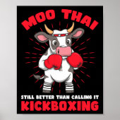 Moo Thai Better Than Kickboxing Design Poster (Voorkant)