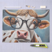 Moo-tiful Style: Koe in Pet en brillenglazen Decou Tissuepapier (Craft)