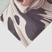 Moo-tiful Style: Koe in Pet en brillenglazen Decou Tissuepapier (Detail)