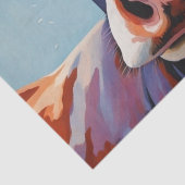 Moo-tiful Style: Koe in Pet en brillenglazen Decou Tissuepapier (Detail)