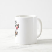 moo uit het hooi Grappige Koe met Brillen Zweet Koffiemok (Voorkant rechts)