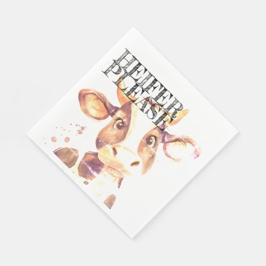 Moo-ve over saaie servetten: Heifer alsjeblieft Servet (Hoek)