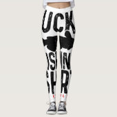 Moo-ve over voor feestelijk plezier! Onze 'Koeien  Leggings (Voorkant)