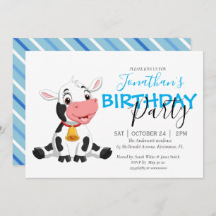 Moo-velous Birthday Celebration Invitation Aankondiging