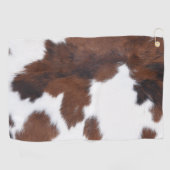 Moo-velous Bruine Koe Print Golfballen Golfhanddoek (Horizontaal)