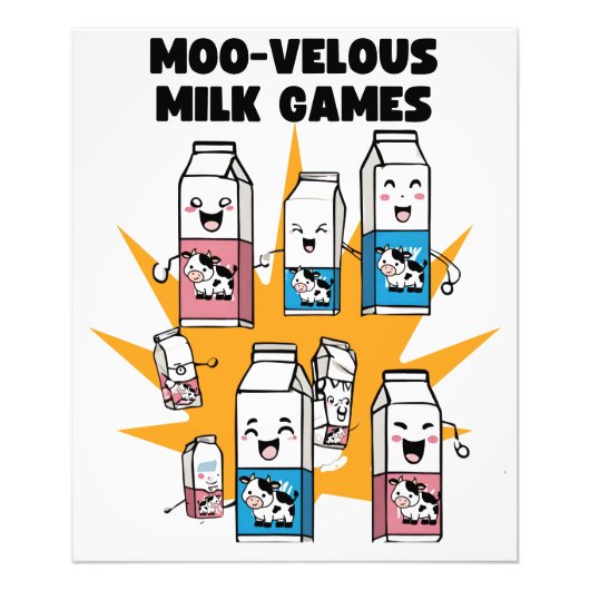 Moo-velous Milk Spelletjes Foto Afdruk (Voorkant)