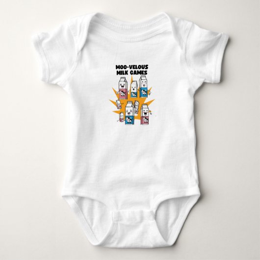 Moo-velous Milk Spelletjes Romper (Voorkant)