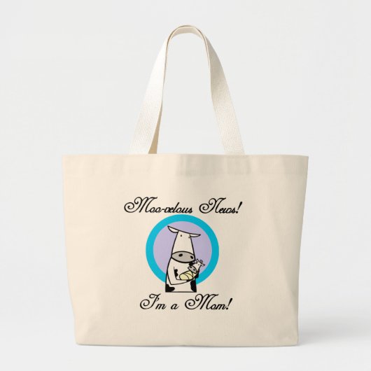 Moo-velous New Mam Tshirts and Gifts Grote Tote Bag (Voorkant)