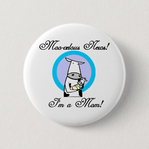 Moo-velous New Mam Tshirts and Gifts Ronde Button 5,7 Cm