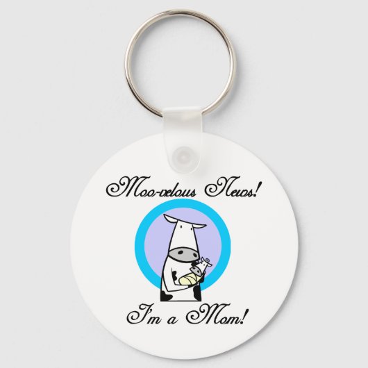 Moo-velous New Mam Tshirts and Gifts Sleutelhanger (Voorkant)