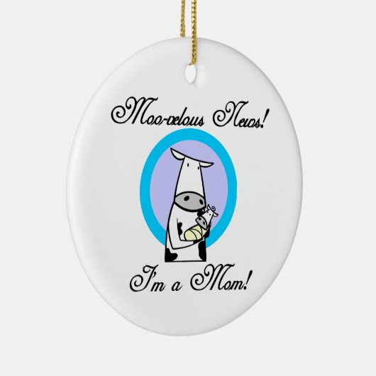 Moo-velous nieuwe mamam-cadeaus keramisch ornament (Rechts)