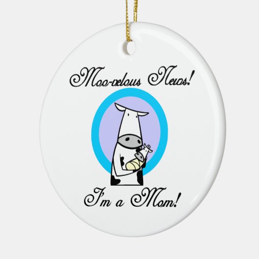 Moo-velous nieuwe mamam-cadeaus keramisch ornament (Links)