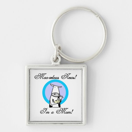 Moo-velous nieuwe mamam-cadeaus sleutelhanger (Voorkant)