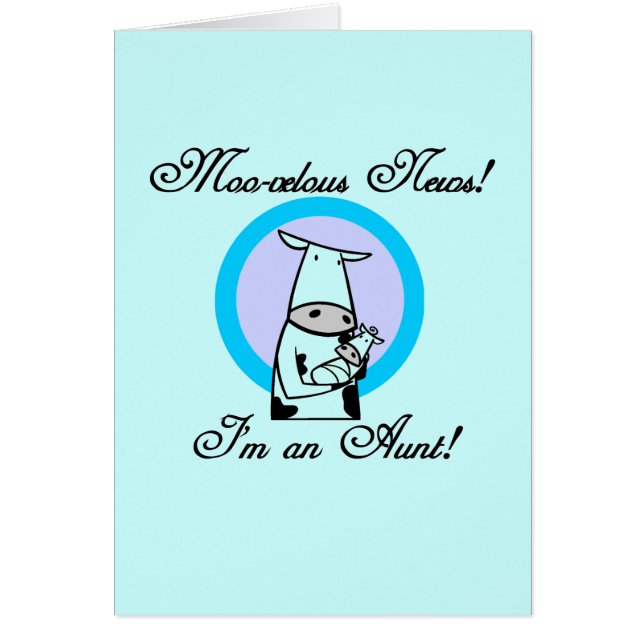 Moo-velous Nieuwe Tante Tshirts en Geschenken (Voorkant)