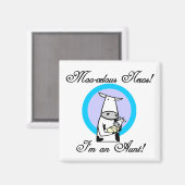 Moo-velous Nieuwe Tante Tshirts en Geschenken Magneet (Voorkant / Achterkant)