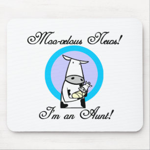Moo-velous Nieuwe Tante Tshirts en Geschenken Muismat