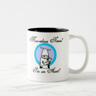 Moo-velous Nieuwe Tante Tshirts en Geschenken Tweekleurige Koffiemok