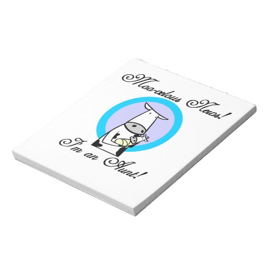 Moo-velous Nieuws Ik ben een tante T-shirts en ges Notitieblok (Linkerzijde)