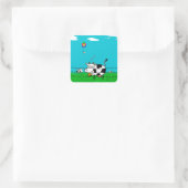 Moo Vierkante Sticker (Tas)