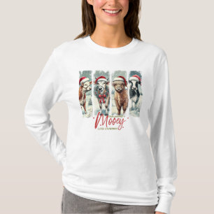 Moo-ving en Grooving Kerstmis T-shirt