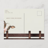 Moo-ving in Soon Koe Het is een Boy Baby shower Briefkaart (Achterkant)