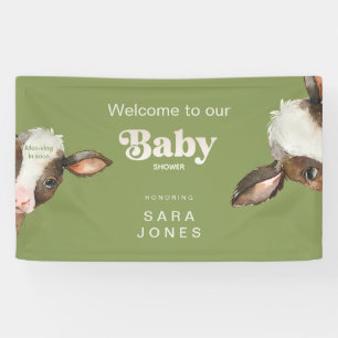 Moo-ving in Soon Mosgroen Baby shower Spandoek