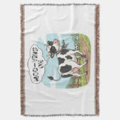 "Moo-ving On" Cow - Funny & Stylish Farm Humor! Deken (Voorkant Verticaal)
