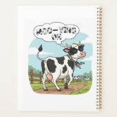 "Moo-ving On" Cow - Funny & Stylish Farm Humor! Planner (Achterkant)