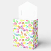 Moo waterverf Frans macaron patroon Bedankdoosjes (Geopend)