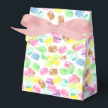 Moo waterverf Frans macaron patroon Bedankdoosjes<br><div class="desc">Met de hand geschilderd regenboogkleurig Frans macaron patroon.</div>