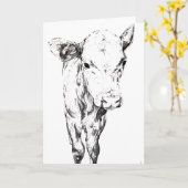 Moo Wenskaart Kaart (Gele Bloem)