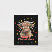Moo-y Kerst Koe Pun Feestdagen Kaart (Voorkant)