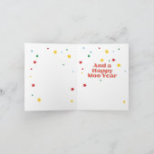 Moo-y Kerst Koe Pun Feestdagen Kaart (Binnen)