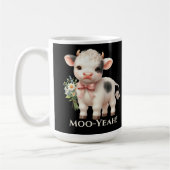 Moo-Yeah Grappige Baby Koe  Koffiemok (Links)