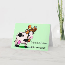 Moochas Gracias Koe Bedankt Card