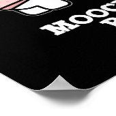 Mooclear Bomb Funny Koe Pun Dark BG Poster (Hoek)