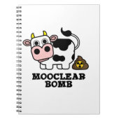 Mooclear Bomb Funny Koe Pun Notitieboek (Voorkant)