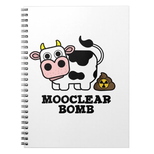Mooclear Bomb Funny Koe Pun Notitieboek (Voorkant)