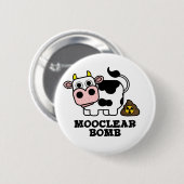 Mooclear Bomb Funny Koe Pun Ronde Button 5,7 Cm (Voorkant /achterkant)