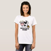Mooclear Bomb Funny Koe Pun T-shirt (Voorkant volledig)