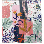 Mood | Abstracte moderne bohemische schilderijen Douchegordijn (Voorkant)