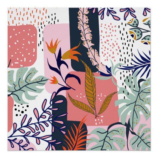 Mood | Abstracte moderne bohemische schilderijen Perfect Poster (Voorkant)