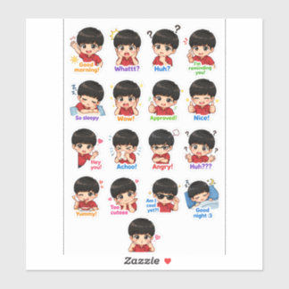 Mood Buddy – Mopshartige Chibi Uitdrukking Sticker