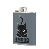 #MOOD Cat Black Logo Illustratie Heupfles (Links)